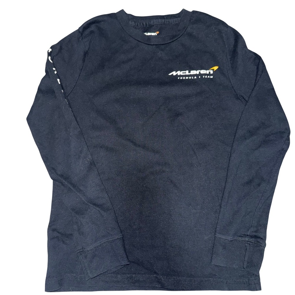 Kids McLaren F1‎ Formula 1 Team Long Sleeve T Shirt Black Size 9/10 Racing